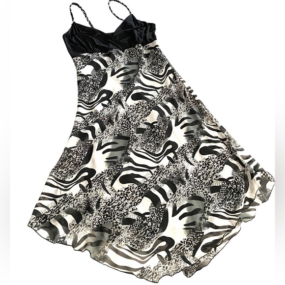 Scarlett Dress Black bodice with Animal Print Zebra and braided straps Sz 12 - Picture 2 of 6